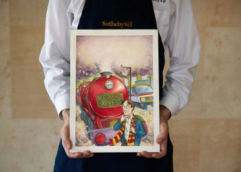 Harry Potter cover art brought in a record $1.9 million at auction.