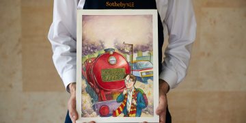 Harry Potter cover art brought in a record $1.9 million at auction.